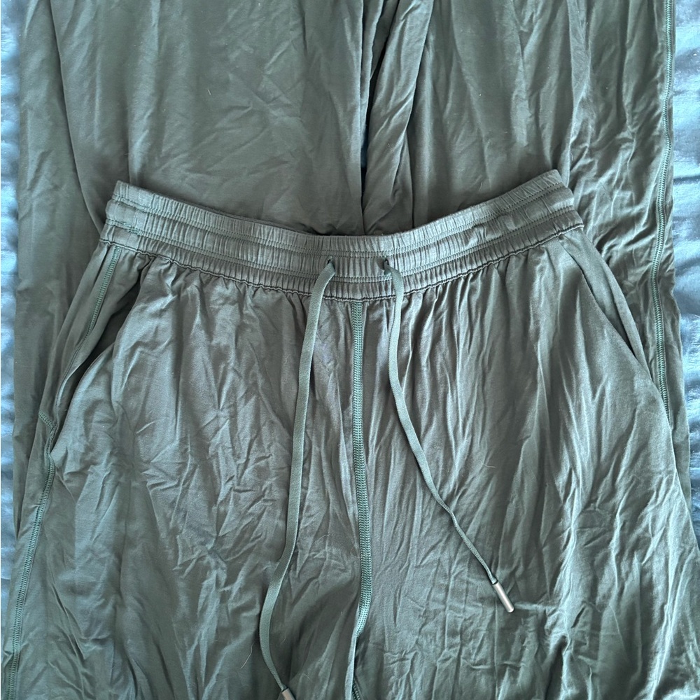 lululemon athletica modal Wide-Leg lounge pants in storm teal - Picture 4 of 5